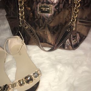 Michael Kors Metallic Bronze Signature Bag